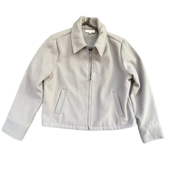 MELLODAY Jackets & Blazers - Melloday Brand Oatmeal Cropped Jacket - L